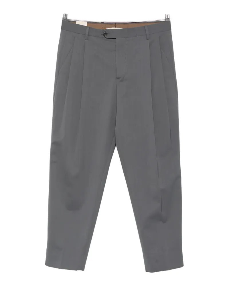 Briglia 1949 pleated-detail cropped trousers - Grau Grau
