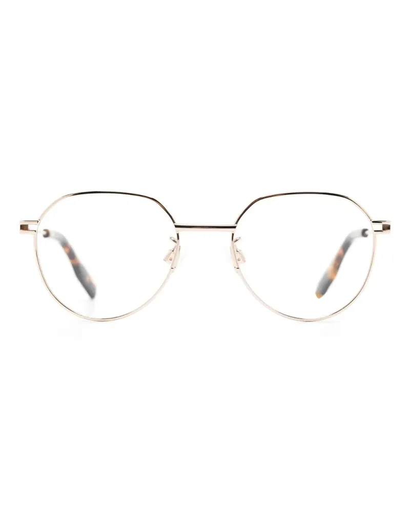McQ Runde Brille im Metallic-Look - Gold Gold