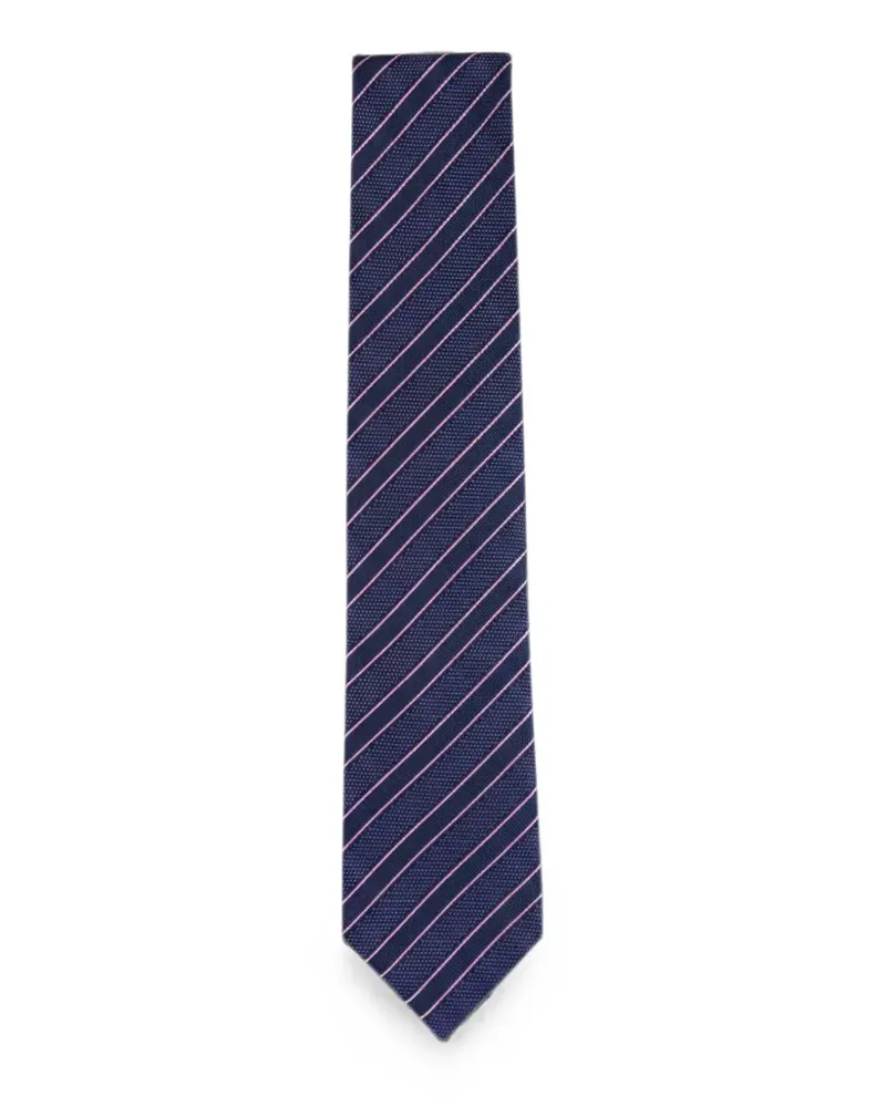 Brioni Krawatte mit diagonalen Streifen - Blau Blau