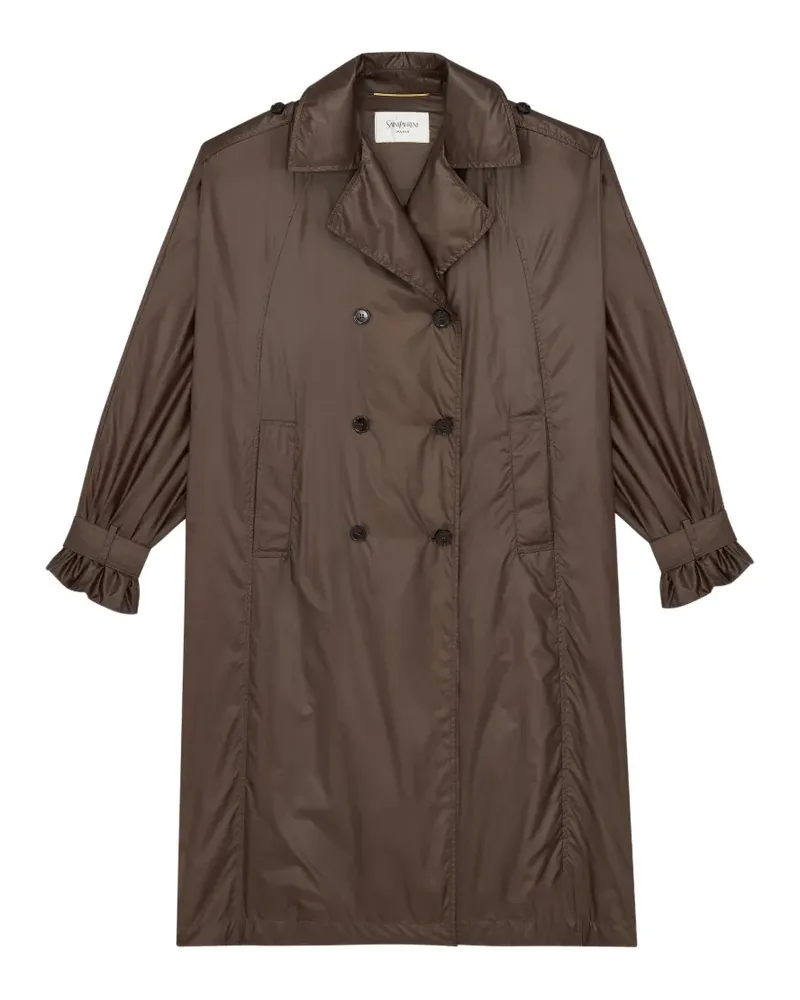 Saint Laurent double-breasted trench coat - Grün Grün