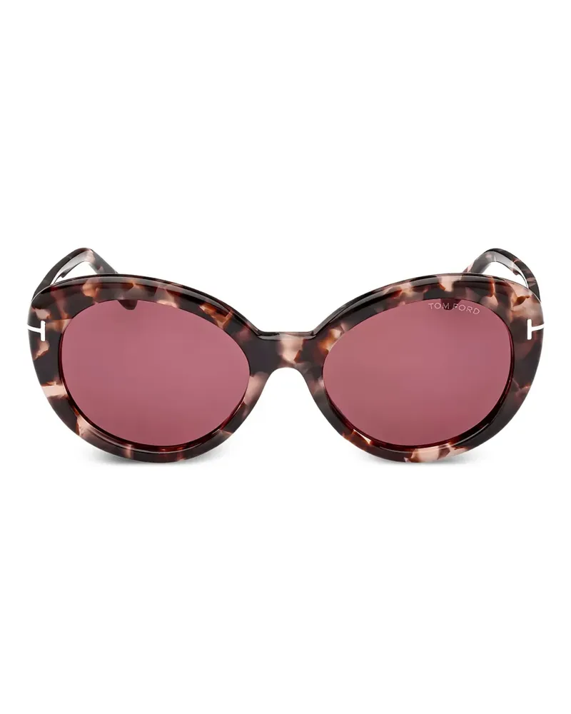 Tom Ford Ovale Sonnenbrille - Braun Braun