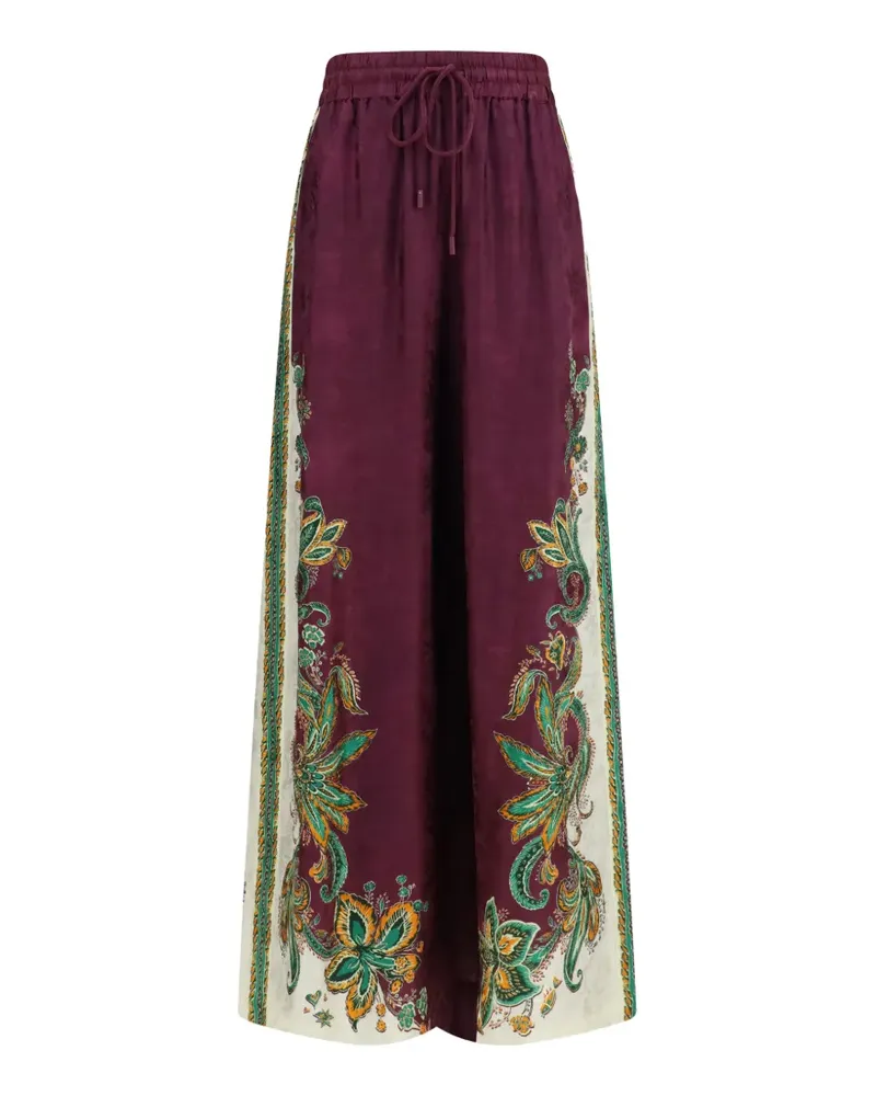 ALEMAIS Ruthie paisley-print trousers - Rot Rot