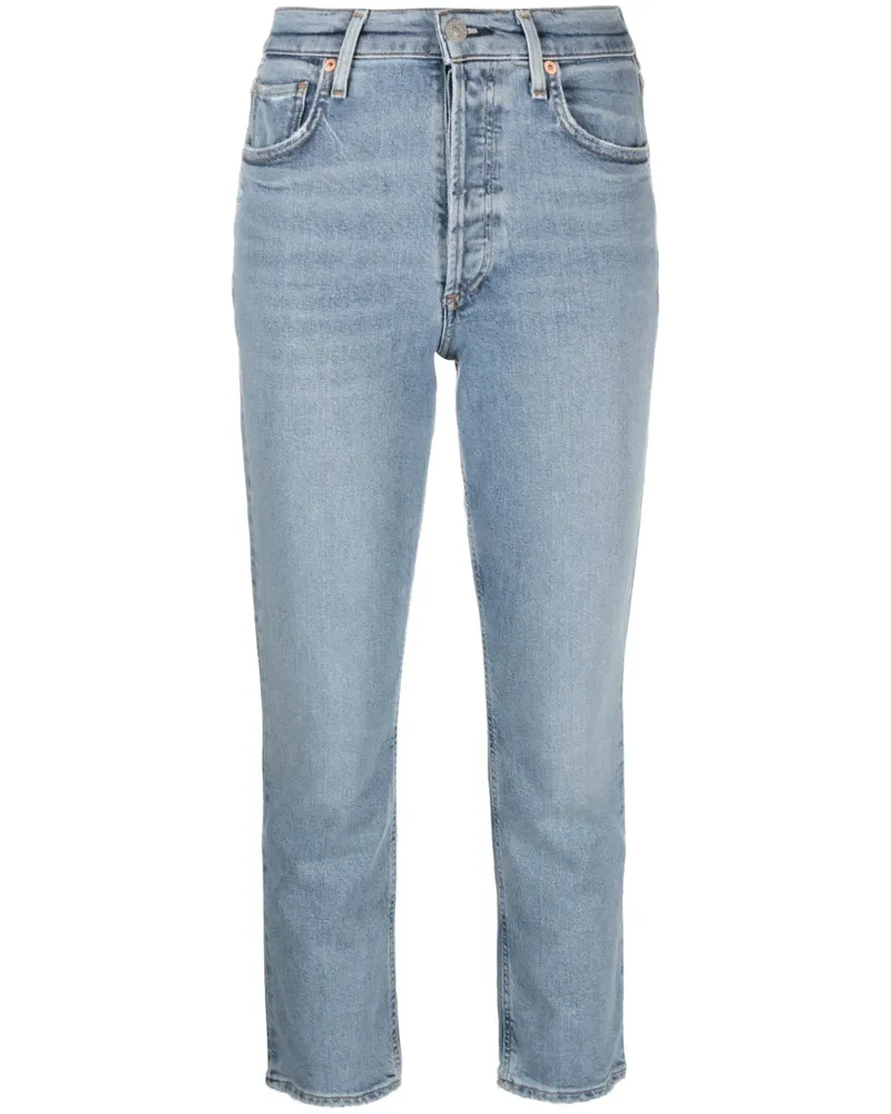 Citizens of humanity Hoch geschnittene Cropped-Jeans - Blau Blau