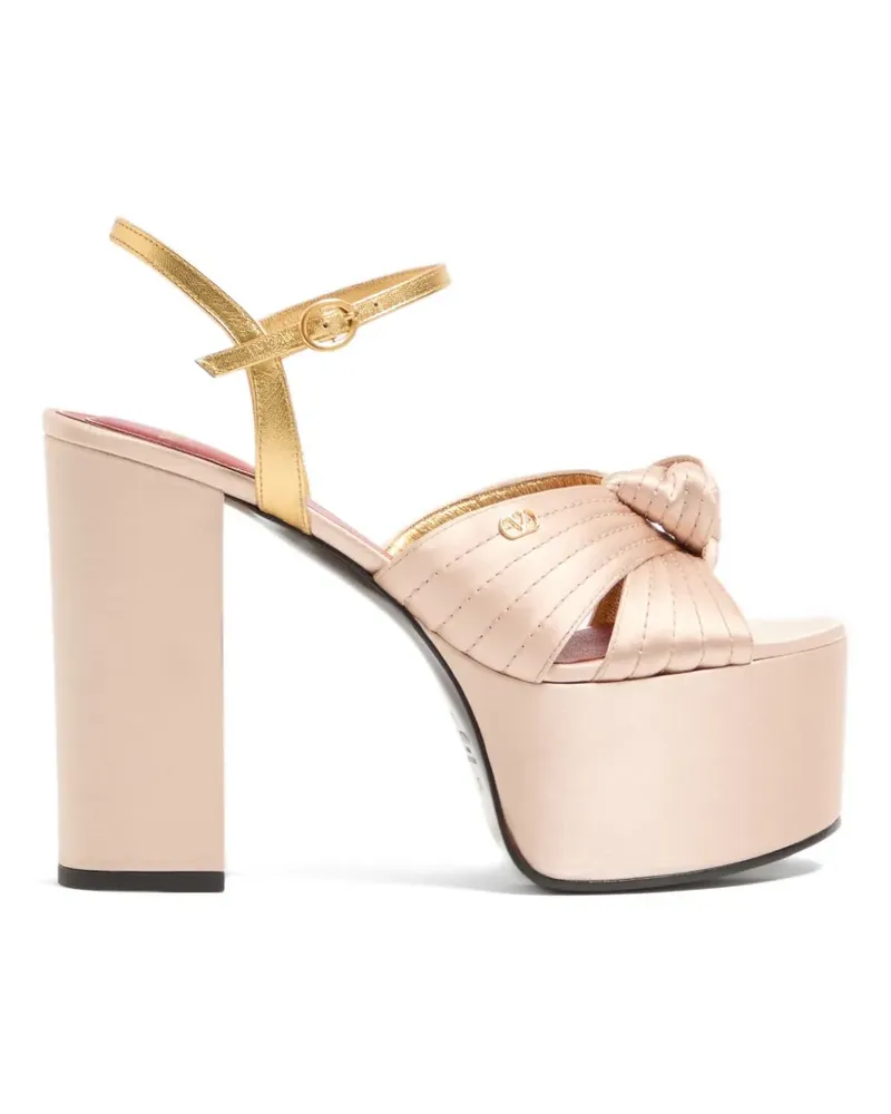 Valentino Garavani Crasher Sandalen mit Plateau aus Satin - Rosa Rosa