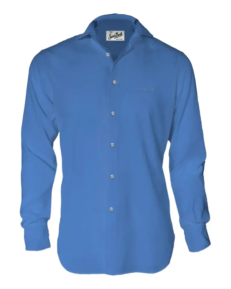MC2 Saint Barth embroidered button-up shirt - Blau Blau