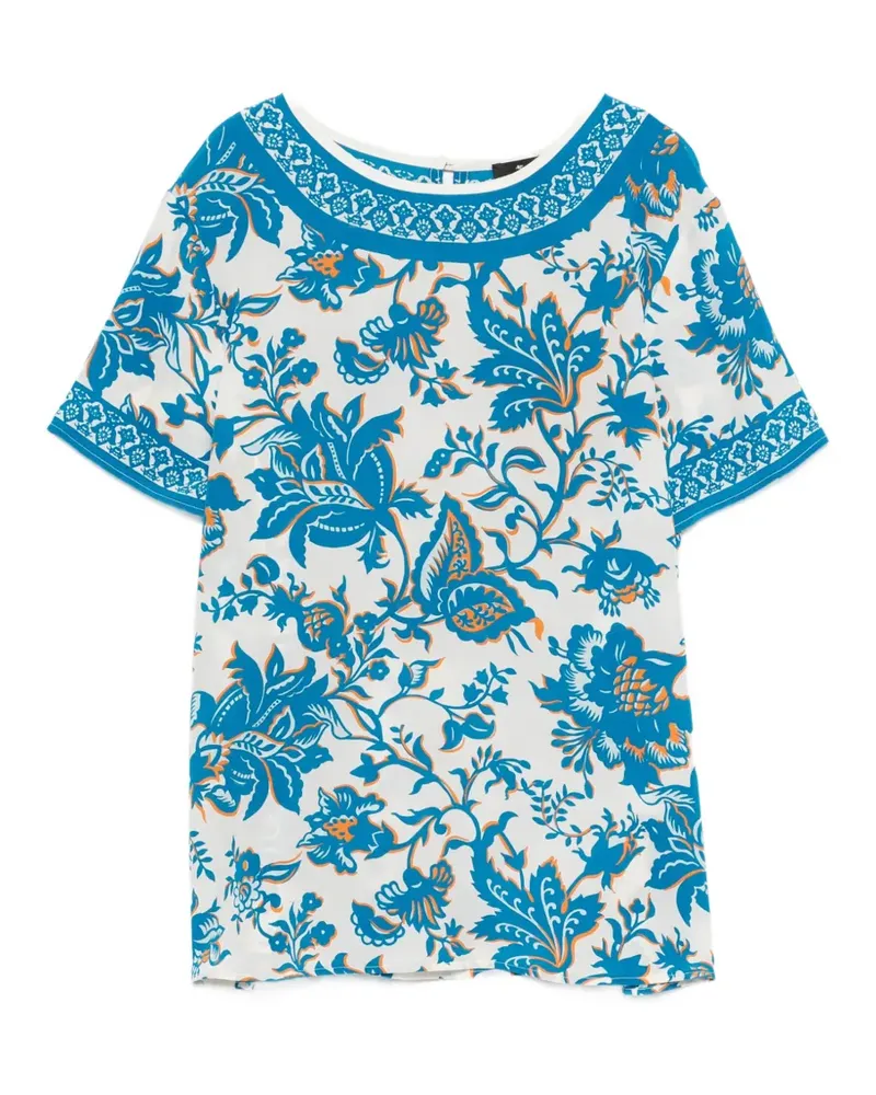 Etro Bluse mit Blumen-Print - Weiß Weiß