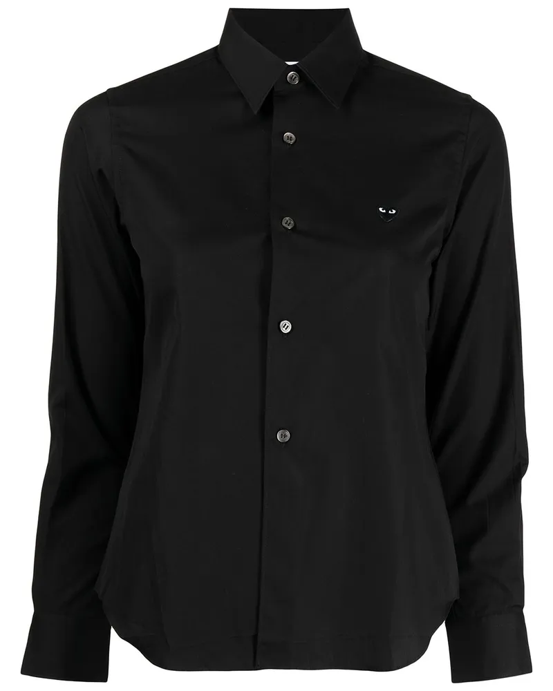 Comme des Garçons Play-Logo Hemd - Schwarz Schwarz