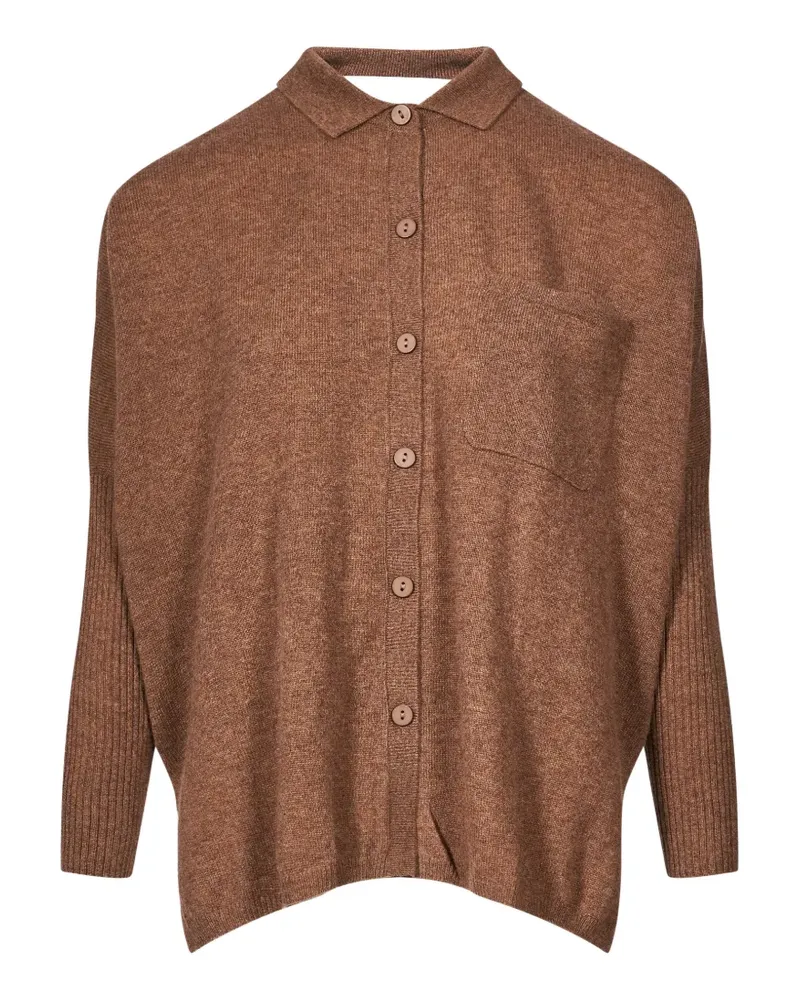 Gotha Andrea button-down chest-pocket sweater - Braun Braun