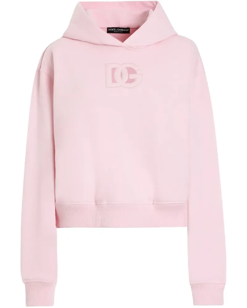 Dolce & Gabbana Hoodie mit Logo-Prägung - Rosa Rosa
