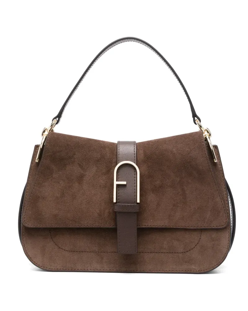 Furla suede shoulder bag - Braun Braun
