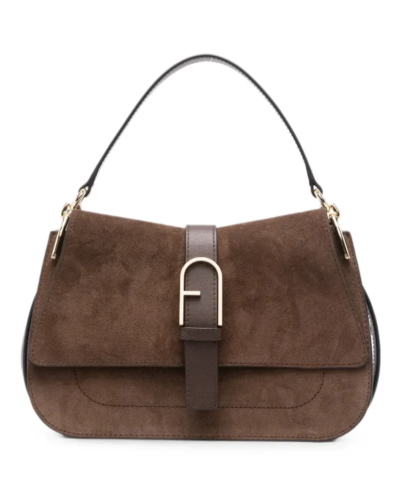 Furla suede shoulder bag - Braun Braun