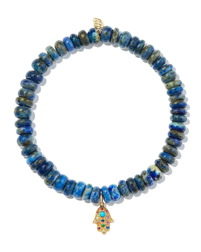 Sydney Evan 14kt Gelbgoldarmband mit Lapislazuli Gold