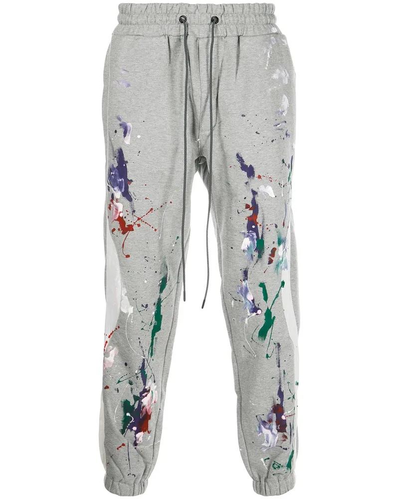 Mostly Heard Rarely Seen Jogginghose mit Farbklecks-Print Grau