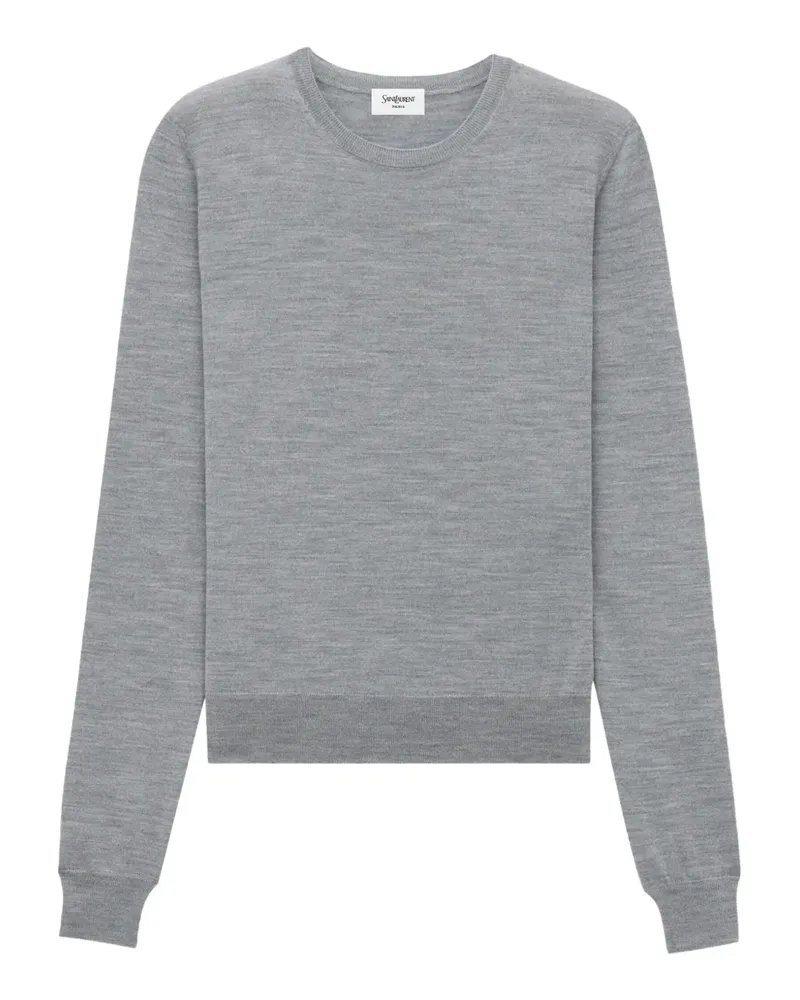 Saint Laurent Pullover mit Rundhalsausschnitt - Grau Grau