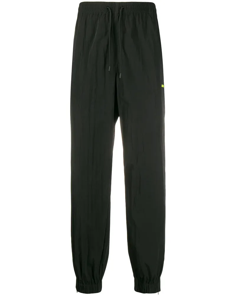 MSGM Jogginghose mit Neon-Logo - Schwarz Schwarz