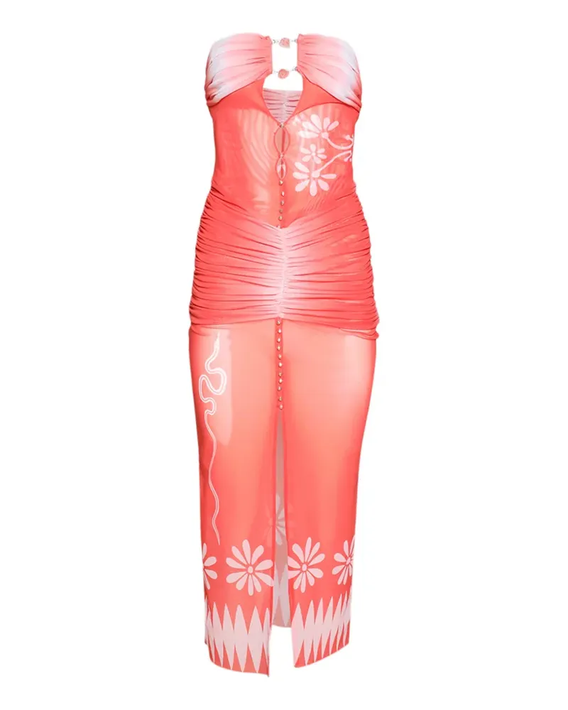 DI PETSA Radiant Siren mesh dress - Orange Orange