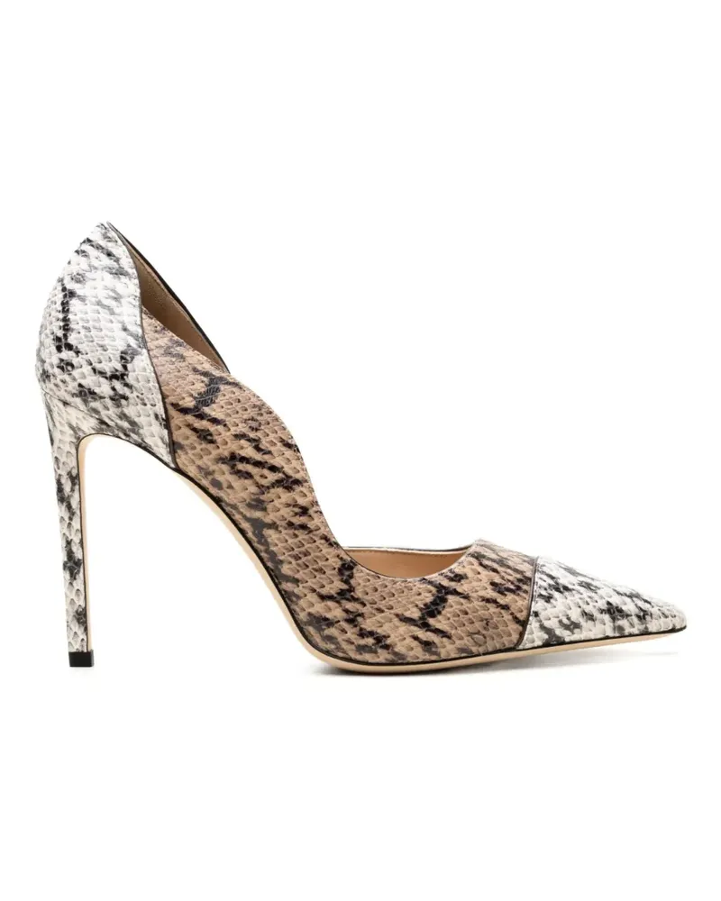 Jimmy Choo Brigitte Pumps mit Schlangeneffekt - Nude Nude