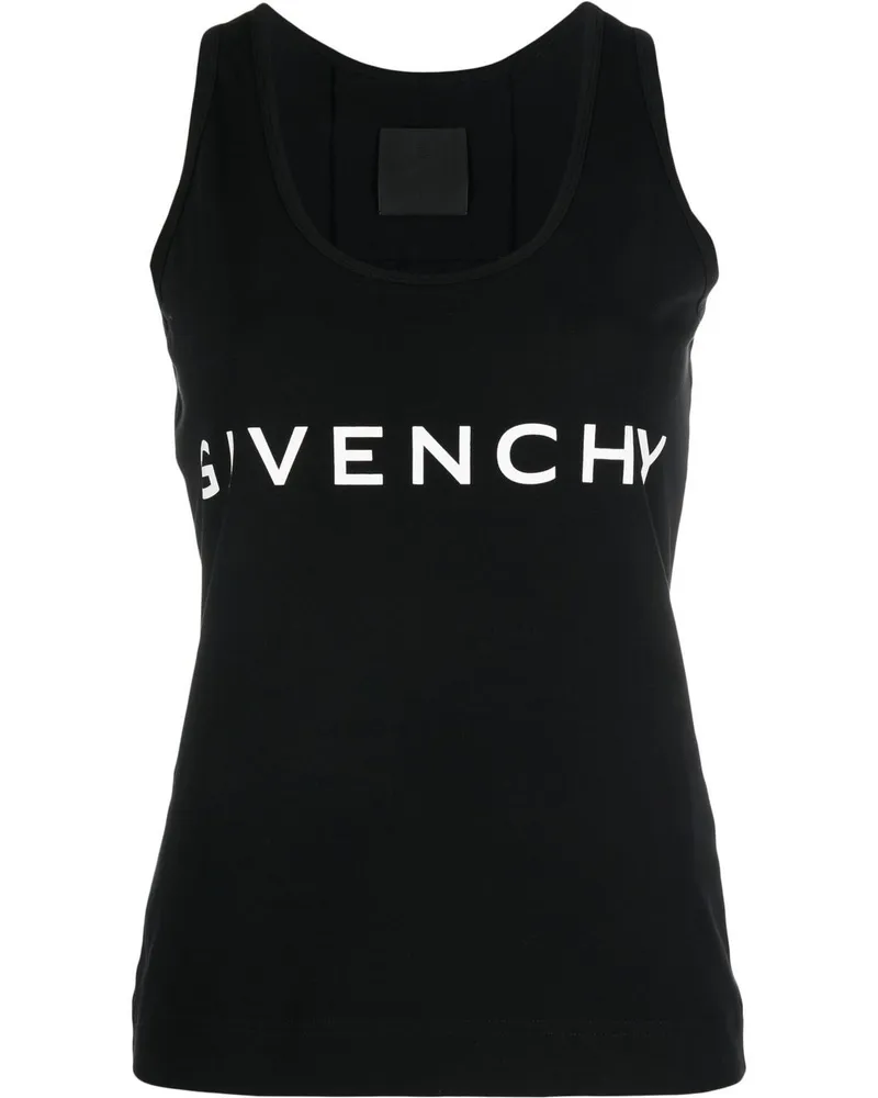 Givenchy Top mit Logo-Print - Schwarz Schwarz