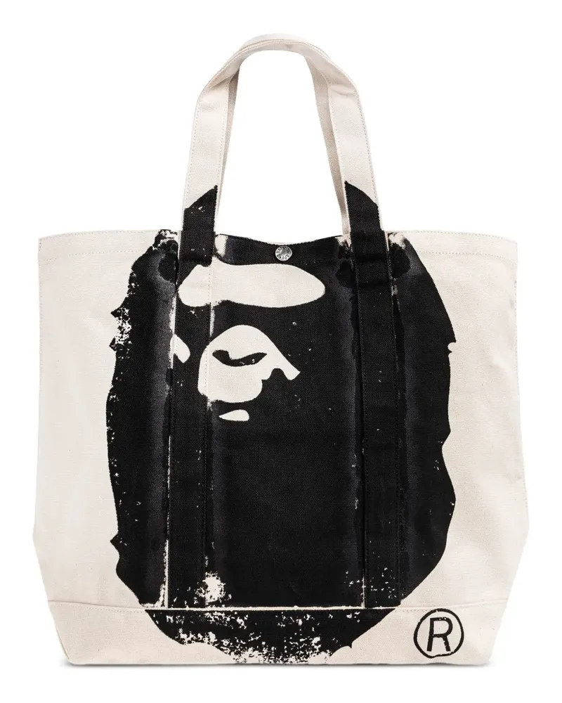 BAPE printed tote bag - Nude Nude