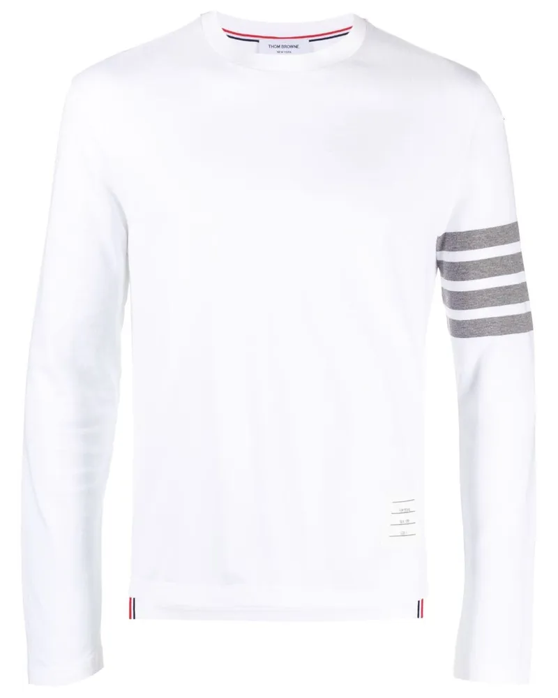 Thom Browne T-Shirt mit Streifen - Weiß Weiß