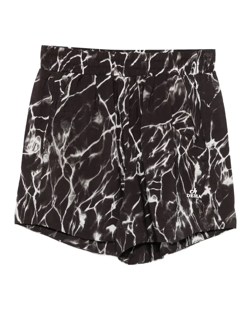 Deha Shorts mit Marmor-Print - Schwarz Schwarz