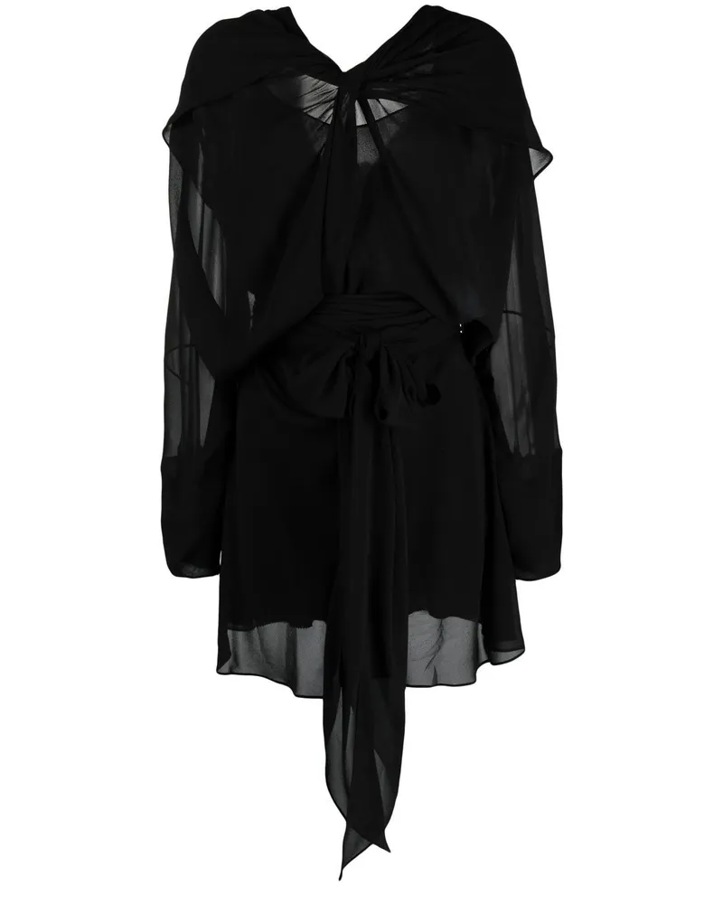Maison Margiela Drapiertes Seidenkleid - Schwarz Schwarz
