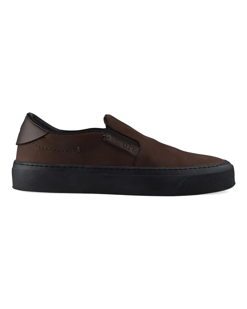 Moncler logo-patch loafers - Braun Braun