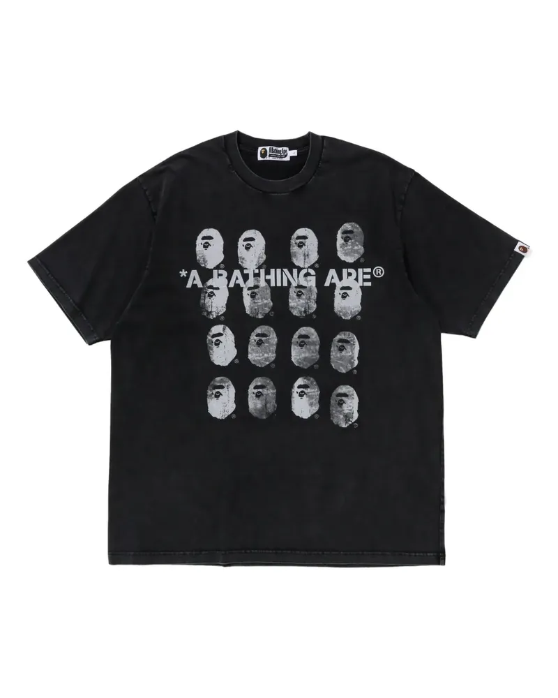 BAPE T-Shirt mit Logo-Print - Schwarz Schwarz