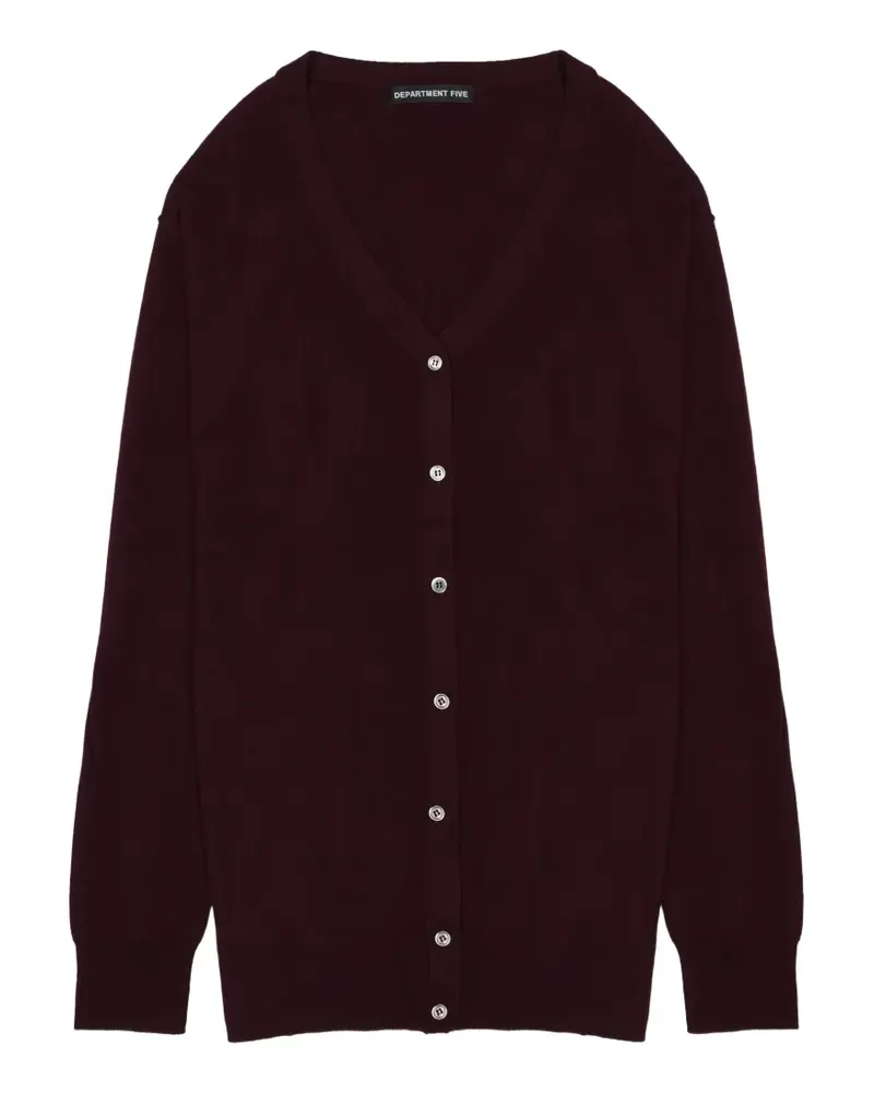 Department 5 V-neck merino wool cardigan - Rot Rot