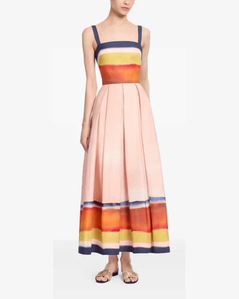 Elie Saab Midikleid mit Print - Rosa Rosa