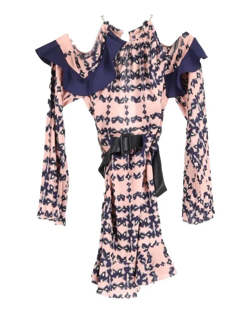 Self-Portrait belted mini dress - Rosa Rosa