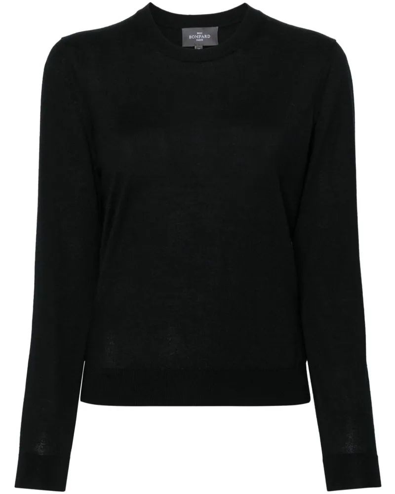 Eric Bompard Extrafeiner Pullover mit rundem Ausschnitt - Schwarz Schwarz