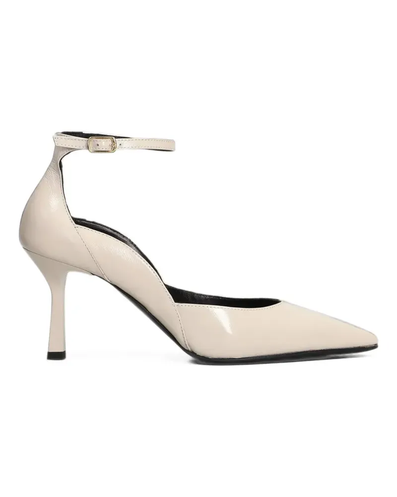 The Seller pointed-toe ankle-strap heeled pumps - Nude Nude
