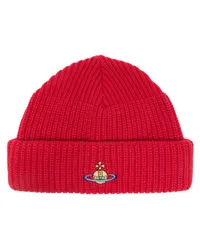 Vivienne Westwood Beanie mit Orb-Stickerei Rot