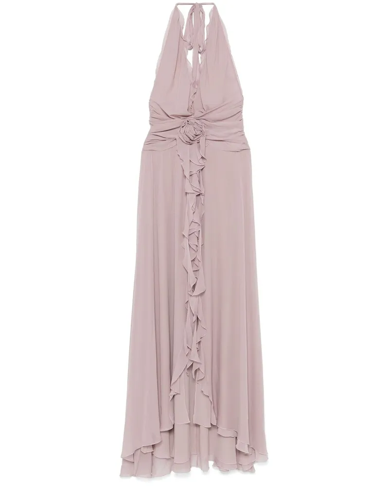 Blumarine Maxikleid mit Blumenapplikation - Grau Grau