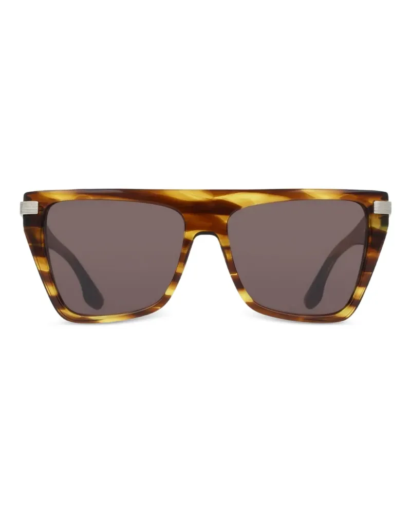 Victoria Beckham Sonnenbrille mit eckigem Gestell - Braun Braun