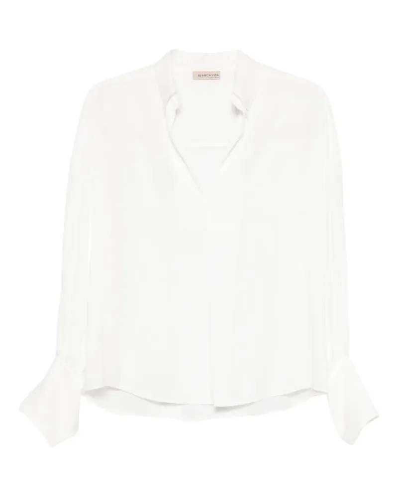 Blanca buttoned-cuffs top - Weiß Weiß