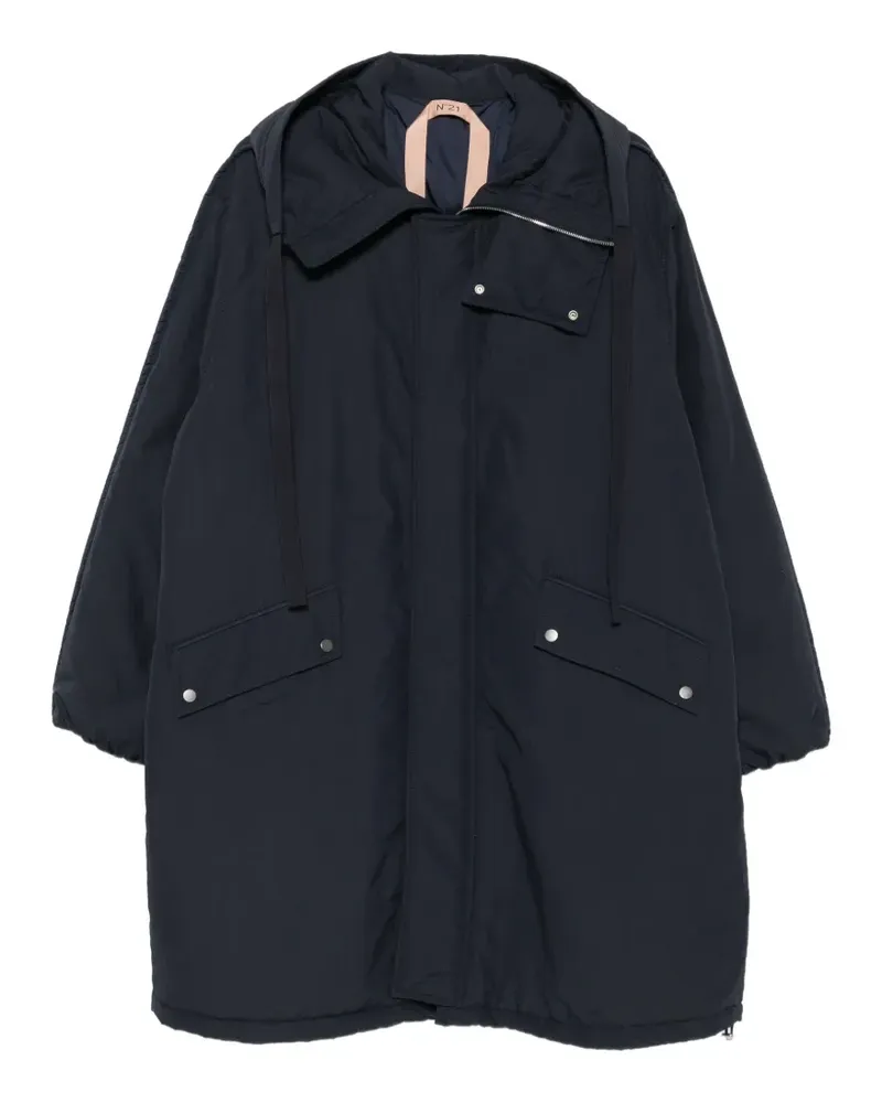 N° 21 Kapuzenjacke mit gesteppten Ärmeln - Blau Blau