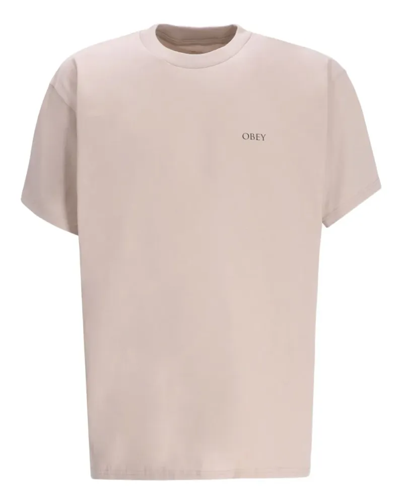 Obey T-Shirt mit Print - Nude Nude