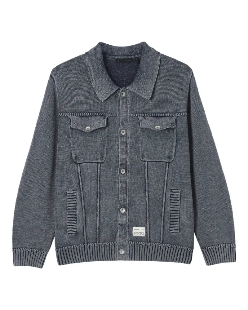 FIVE CM Cardigan mit Einsätzen und Knopfleiste - Grau Grau