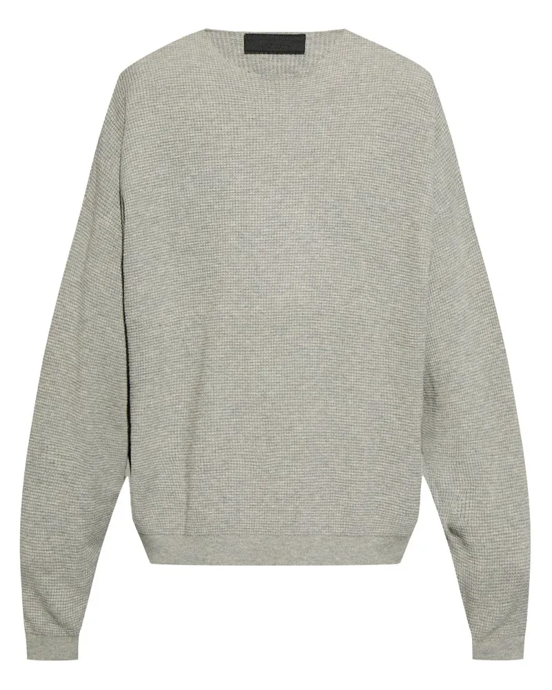 Fear of God Pullover in Waffelstrick - Grau Grau