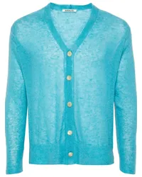 AURALEE Semi-transparenter Cardigan Blau