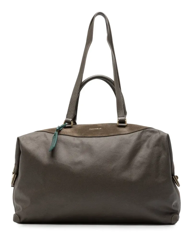 Coccinelle Shopper mit Logo-Schild - Grün Grün