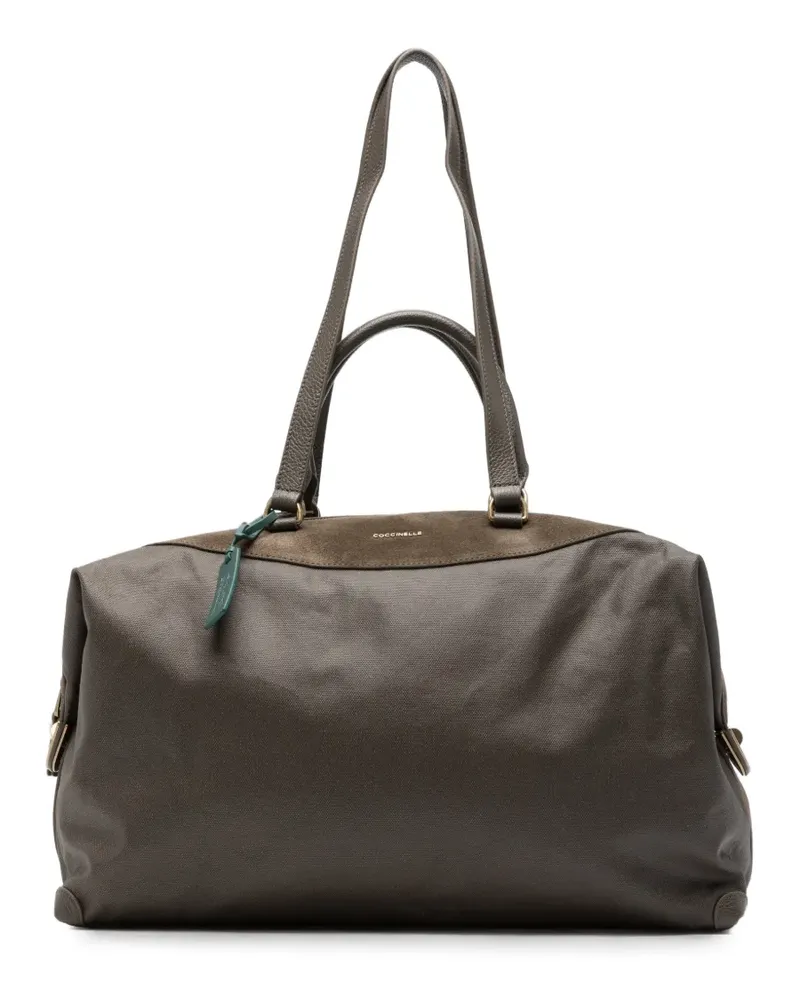 Coccinelle logo-plaque tote bag - Grün Grün