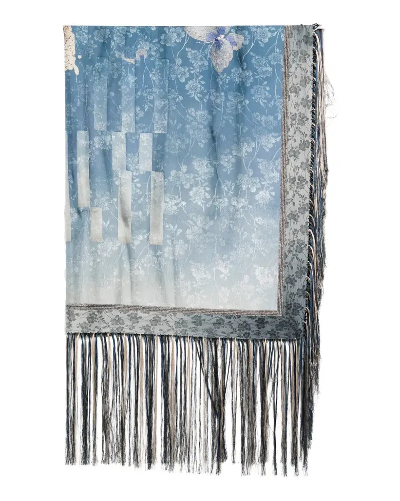 Pierre-Louis Mascia Schal mit Blumenmuster - Blau Blau