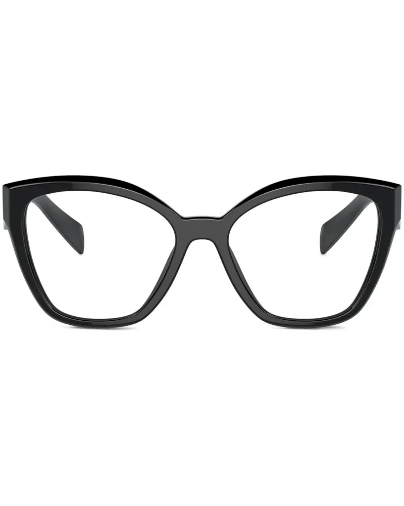 Prada Brille mit Oversized-Gestell - Schwarz Schwarz