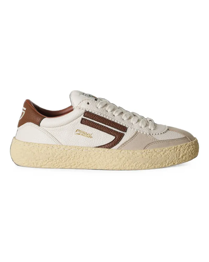 Puraai 1.01 Vintage Sneakers mit Einsätzen - Weiß Weiß