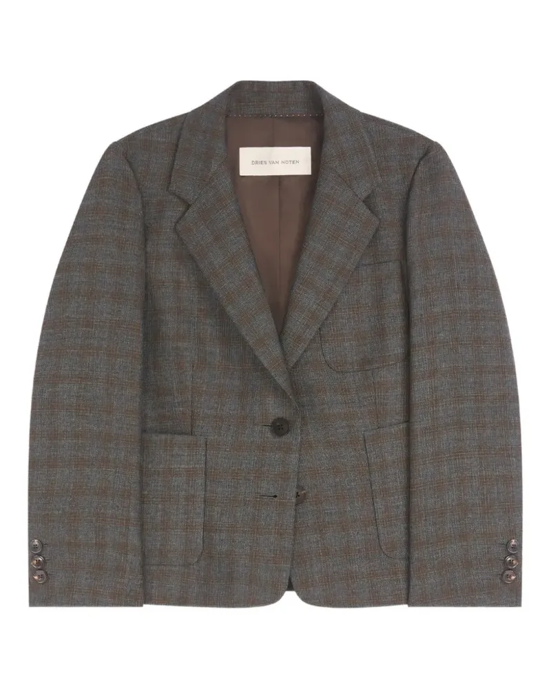 Dries van Noten Karierter Blazer - Grau Grau