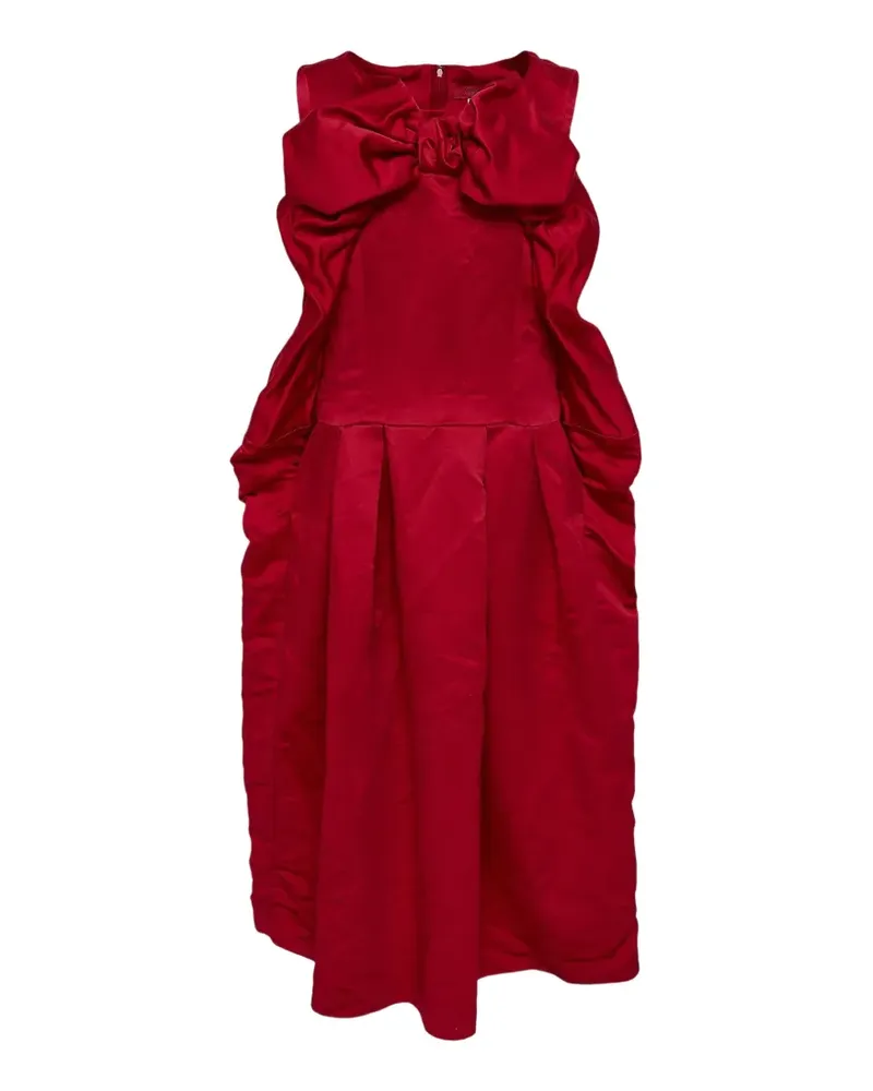 Comme des Garçons bow-detail gathered dress - Rot Rot