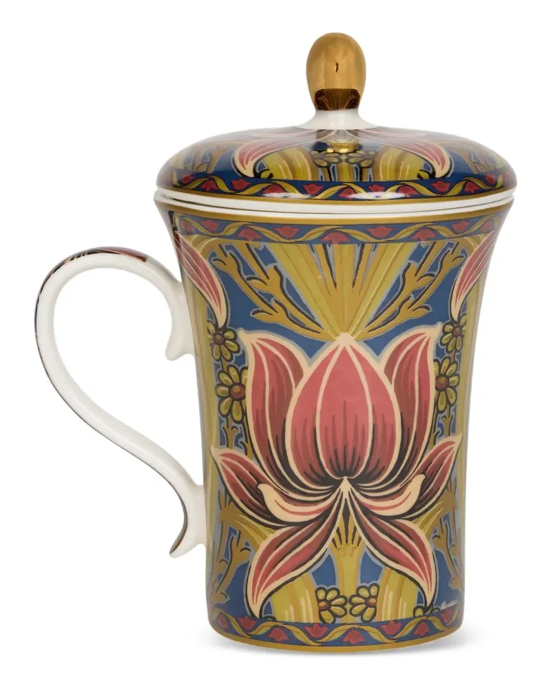 Etro Geschirr mit Blumenmotiv un Deckel - Blau Blau